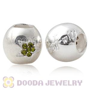 Sterling Silver 2012 Courage Bead With Austrian Crystal Fit Olympics Bracelet