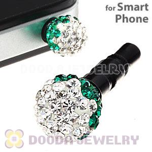8mm Czech Crystal Ball Earphone Jack Plug For iPhone Wholesale 