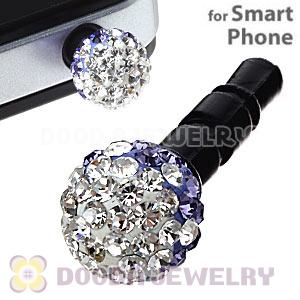 8mm Czech Crystal Ball Earphone Jack Plug For iPhone Wholesale 