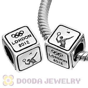 European Badminton Beads London 2012 Olympics Sterling Silver Charms