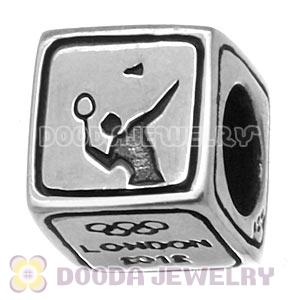 European Badminton Beads London 2012 Olympics Sterling Silver Charms