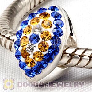 925 Sterling Silver Eye Beads With Austrian Crystal Wholesale