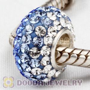 European silver beads with 90 crystal rhinestones Austrian crystal European bead