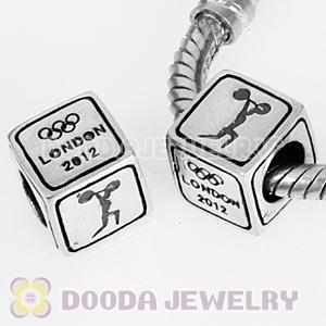 Sterling Silver European Weightlifting Beads London 2012 Olympics Charms