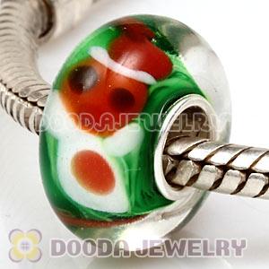 Handmade European Santa Claus Christmas Glass Beads In 925 Silver Core Wholesale