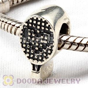 Sterling Silver Olympic Tennis Racket Bead Fit 2012 Olympics European Bracelet