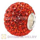 10X13 Big Charm Beads With 130pcs Hyacinth Austrian Crystal 925 Silver Core