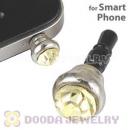 Earphone Jack Plug Accessory With Yellow Crystal For Smart Phone Wholesale