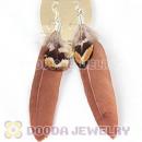 Cheap Grizzly Feather Earrings With Alloy Fishhook Wholesale