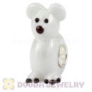 Handmade European Polar Bear Glass Beads In 925 Silver Core Wholesale