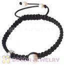 Fashion Sterling Silver Charms Macrame Bracelet Witn Freshwater Pearl