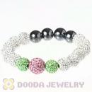 Fahion AKA Style Clear Pink And Green Czech Crystal Bracelets Wholesale