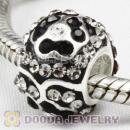 925 Sterling Silver Flower Bead With Austrian Crystal Wholesale