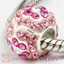925 Sterling Silver Flower Bead With Austrian Crystal Wholesale