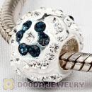 925 Sterling Silver Flower Bead With Austrian Crystal Wholesale