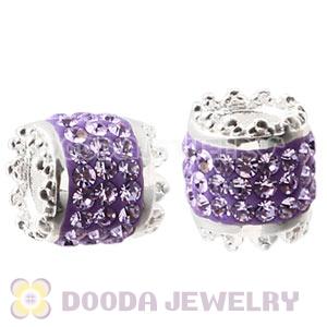 Sterling Silver European Charms Beads With Czech Stone