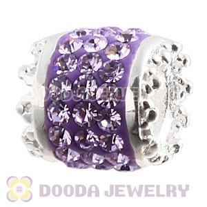 Sterling Silver European Charms Beads With Czech Stone
