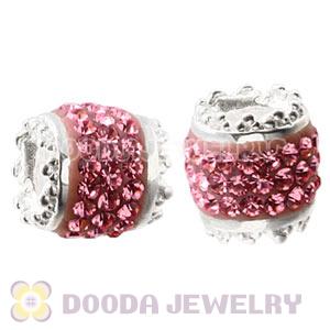 Sterling Silver European Charms Beads With Czech Stone