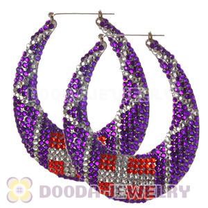 76X90mm Basketball Wives Bamboo Flag Of Denmark Earrings 