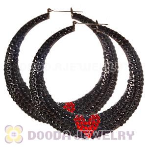90mm Basketball Wives Bamboo Crystal Earrings Wholesale