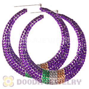 90mm Basketball Wives Bamboo Flag Of Ireland Earrings 