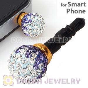 10mm Czech Crystal Ball Cute Plugy Earphone Jack Accessory