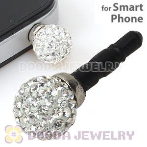10mm White Czech Crystal Ball Plugy Earphone Jack Accessory Malaysia