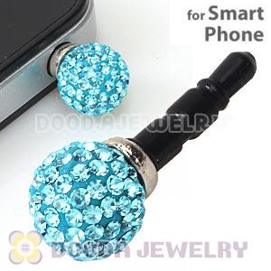 10mm Cyan Czech Crystal Ball Plugy Earphone Jack Accessory Malaysia