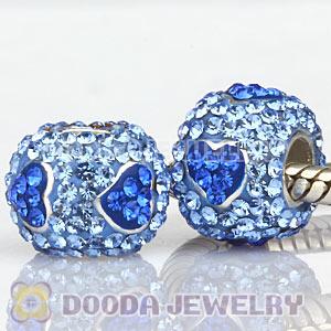 Sterling Silver European Austrian Crystal Beads With Heart Wholesale