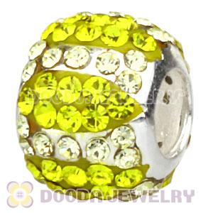 925 Sterling Silver European Charm Beads With Austrian Crystal Wholesale