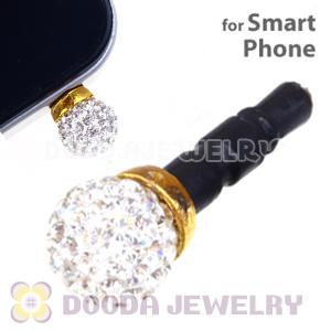 8mm White Czech Crystal Ball Plugy Earphone Jack Accessory Malaysia