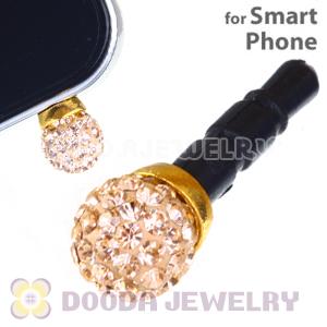 8mm Pink Czech Crystal Ball Plugy Earphone Jack Accessory Malaysia