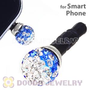 8mm Czech Crystal Ball Cute Plugy Earphone Jack Accessory