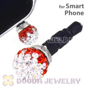 8mm Czech Crystal Ball Cute Plugy Earphone Jack Accessory