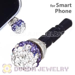 8mm Czech Crystal Ball Cute Plugy Earphone Jack Accessory