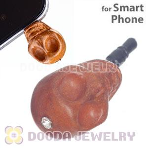 17×18mm Turquoise Skull Earphone Jack Plug For iPhone Wholesale