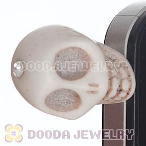 Wholesale iPhone Earphone Jack Plug With Turquoise Skull Charm