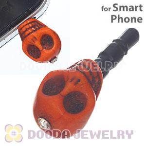 11×12mm Turquoise Skull Earphone Jack Plug For iPhone Wholesale