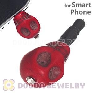 11×12mm Turquoise Skull Earphone Jack Plug For iPhone Wholesale