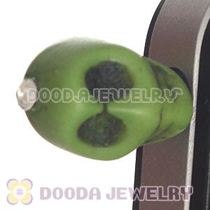 Wholesale iPhone Earphone Jack Plug With Turquoise Skull Charm