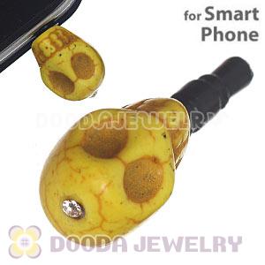 11×12mm Turquoise Skull Earphone Jack Plug For iPhone Wholesale