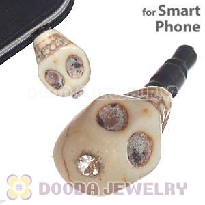11×12mm Turquoise Skull Earphone Jack Plug For iPhone Wholesale