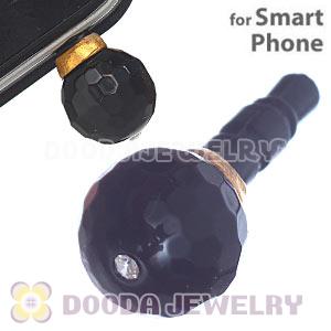 10mm Black Agate Earphone Jack Plug Stopper Fit iPhone 