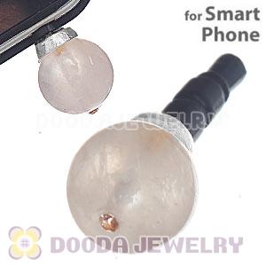 10mm Pink Agate Earphone Jack Plug Stopper Fit iPhone 