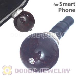 10mm Red Agate Earphone Jack Plug Stopper Fit iPhone 