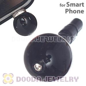 10mm Black Agate Earphone Jack Plug Stopper Fit iPhone 