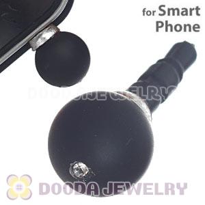 10mm Black Agate Earphone Jack Plug Stopper Fit iPhone 