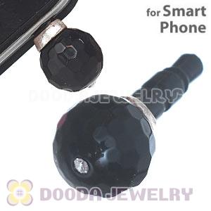 10mm Black Agate Earphone Jack Plug Stopper Fit iPhone 