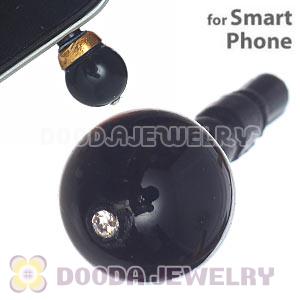 8mm Black Agate Earphone Jack Plug Stopper Fit iPhone 