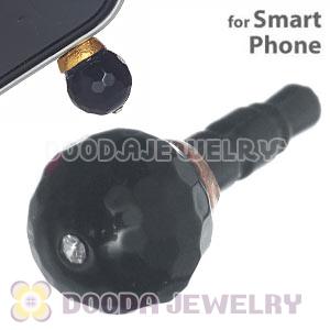 8mm Black Agate Earphone Jack Plug Stopper Fit iPhone